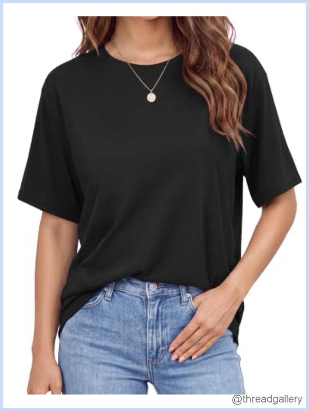 Oversized Buttery Soft Crewneck Tee Loose Fit Casual Everyday Top